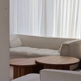 Round tables in solid oak
