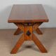 Table de repas en chêne massif, travail français, 1960