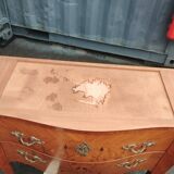Old louis xv style marquetry chest of drawers