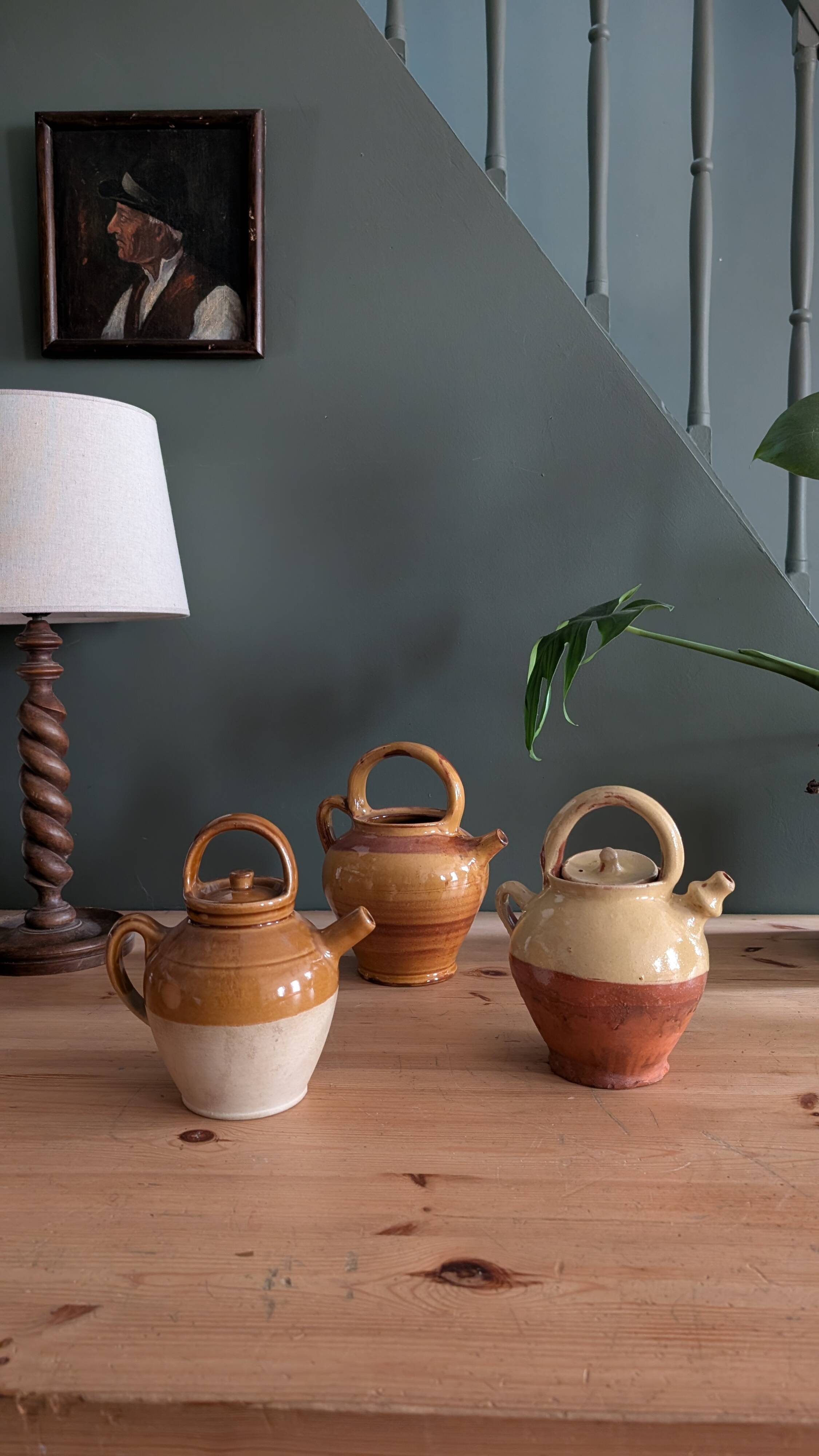 Glazed terracotta jug