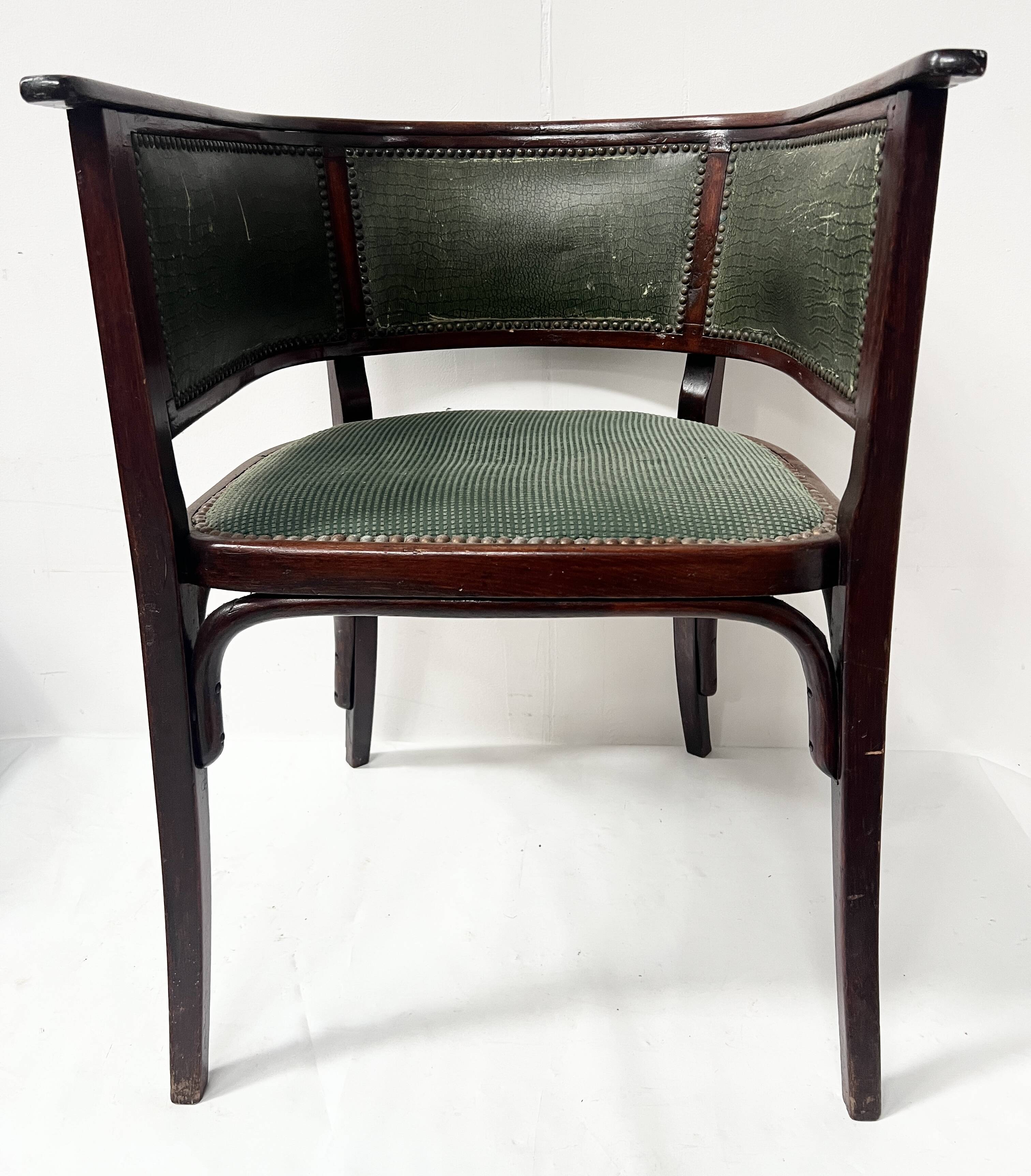 Art deco armchair in courbet wood "maison thonet" 20th century