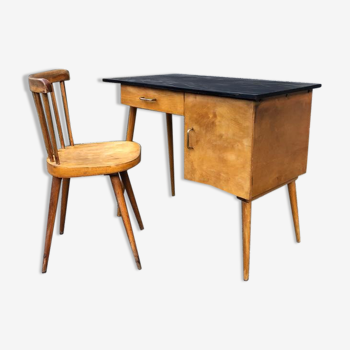 Ensemble bureau et chaise baumann