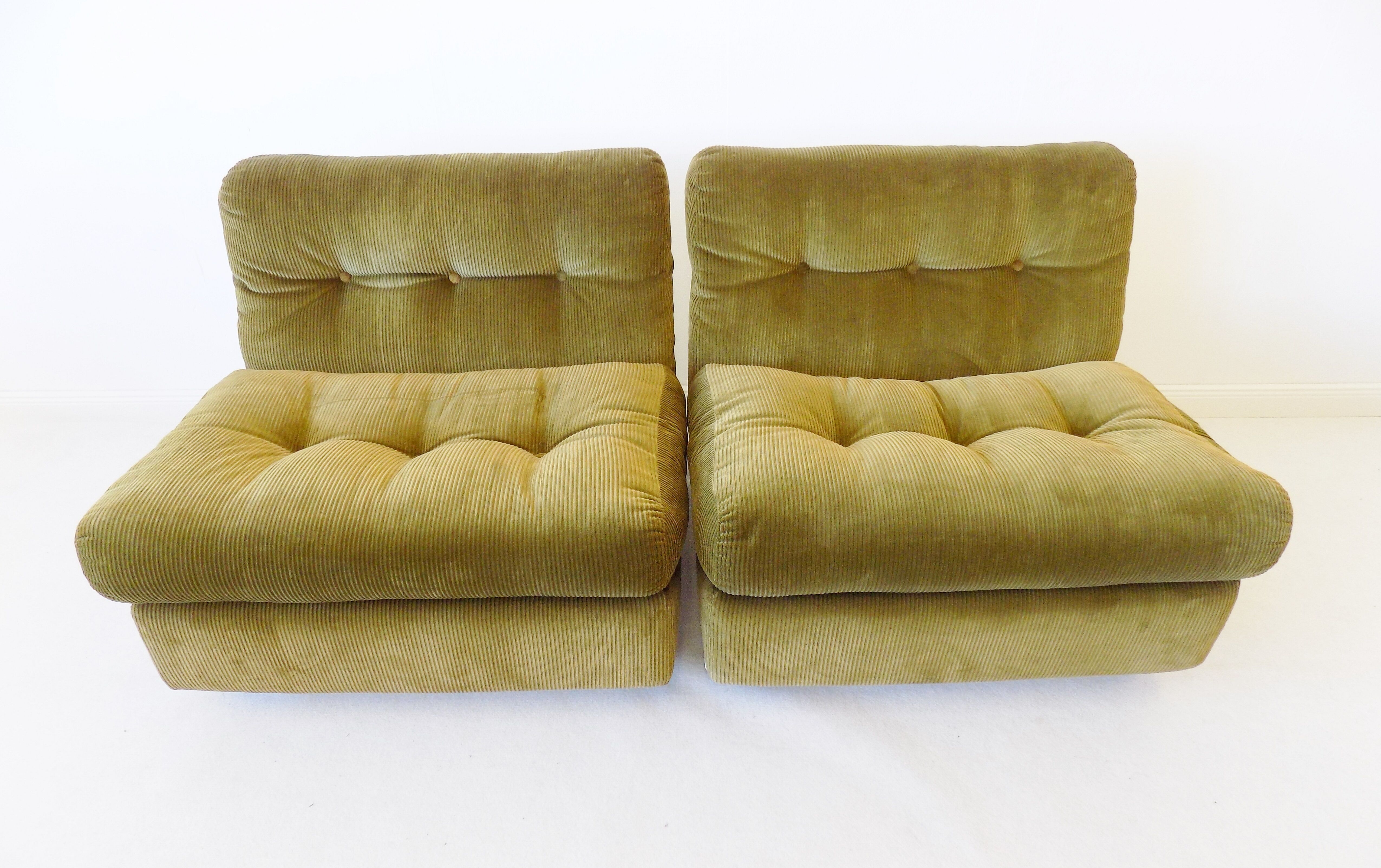 C&B Italia Amanta set of 2 lounge chairs by Mario Bellini 70s