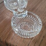 Thick glass salt and pepper shakers