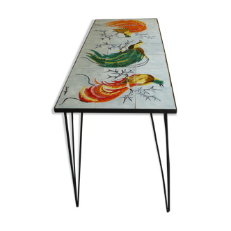 Metal and ceramic table