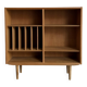 Vintage bookcase Hundevad oak vinyl