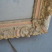 Mirror in gold stucco and glass mercury 91x126cm