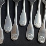 12 Christofle silver metal cake forks model Vendôme/Arcantia before 1983