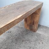 Old solid wood bench