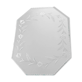 Miroir biseauté décor fleuri