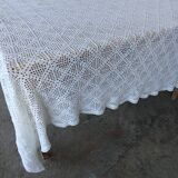 Handmade crochet antique bedspread