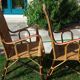 Paire de fauteuils en osier ou rotin et bambou