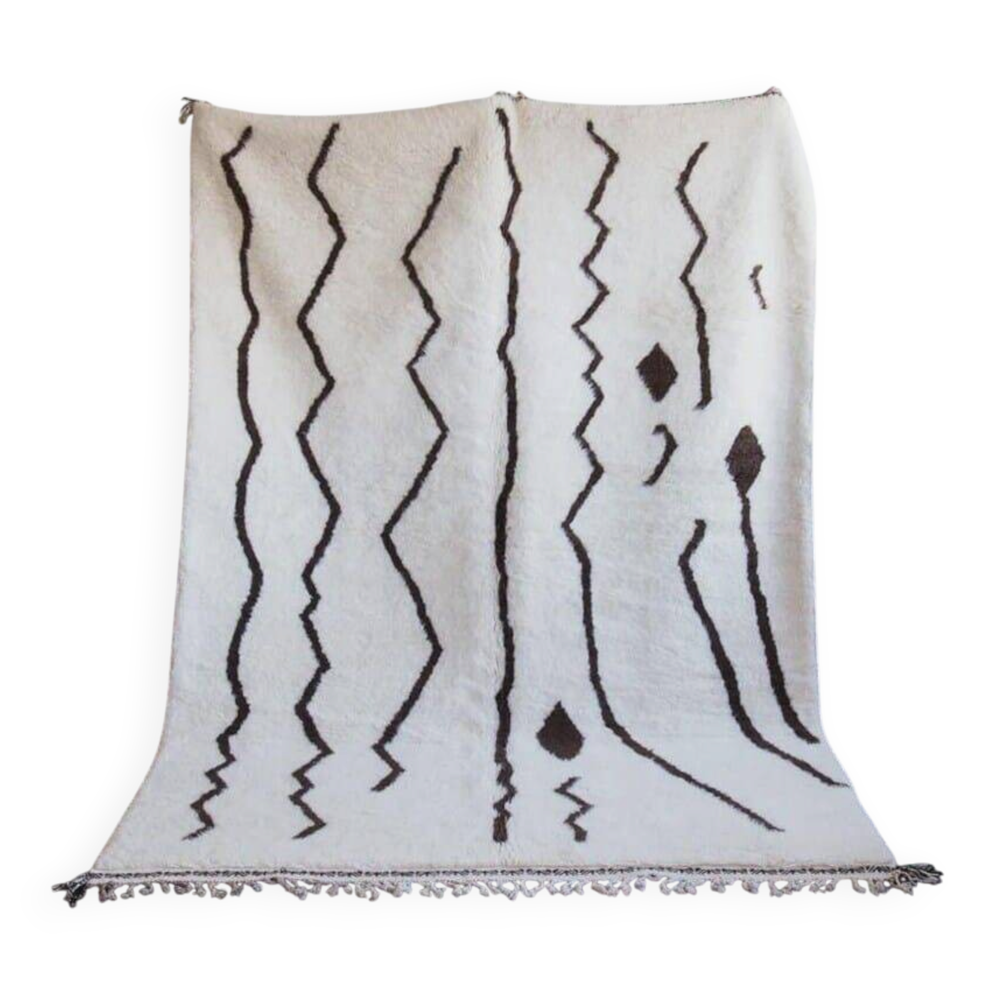 Authentic handmade Moroccan beni ourain rug size 150x250 cm
