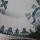 Lot of 6 flat plates Saint Amand Amand in Amandinoise, décor Iris, 1900