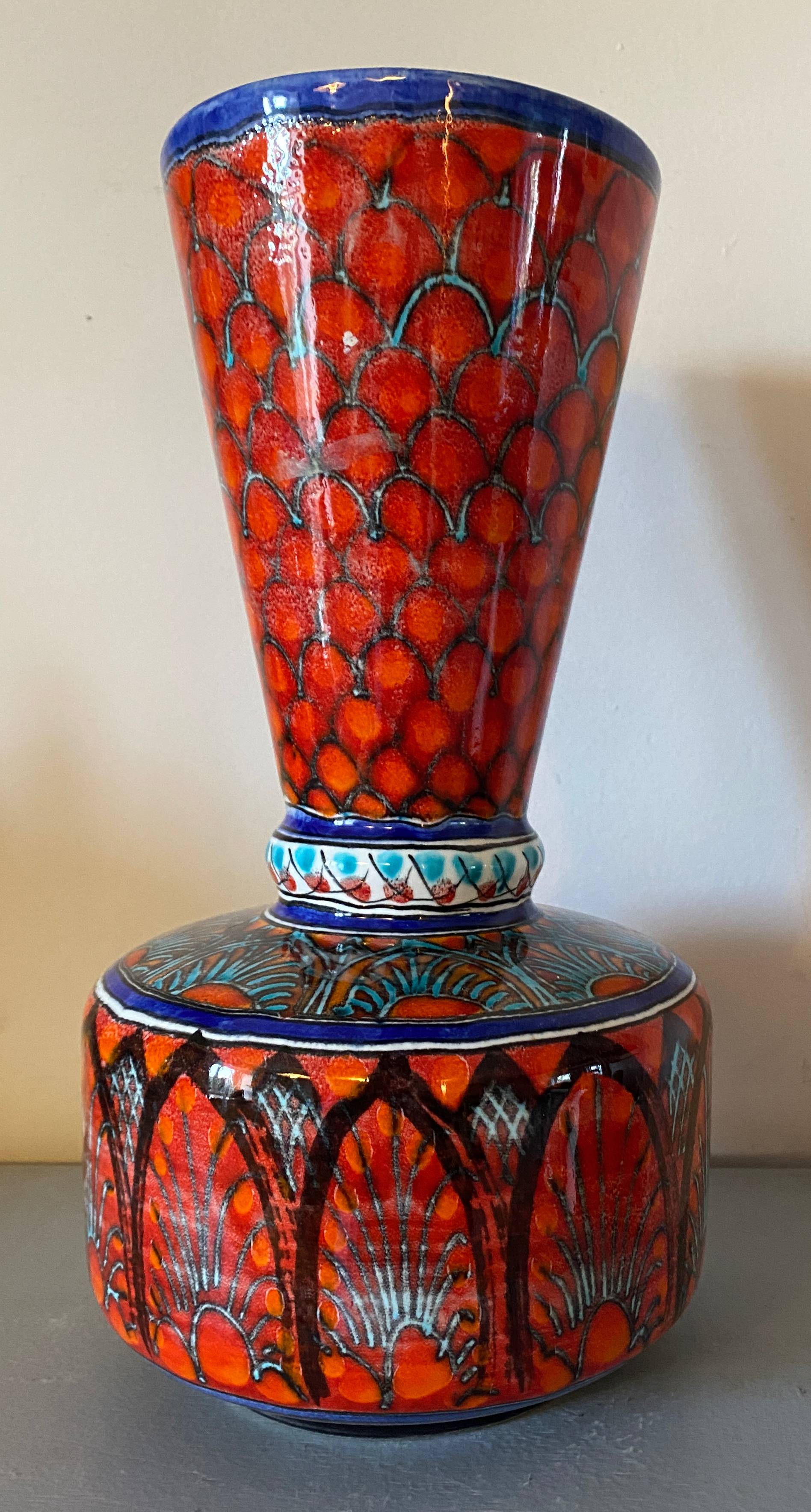 Vase Ceramic design Italy year 60' La Maga signed S. Stefano C