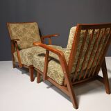 Pair of mid century armchairs, Czechoslovakia, circa 1940´s