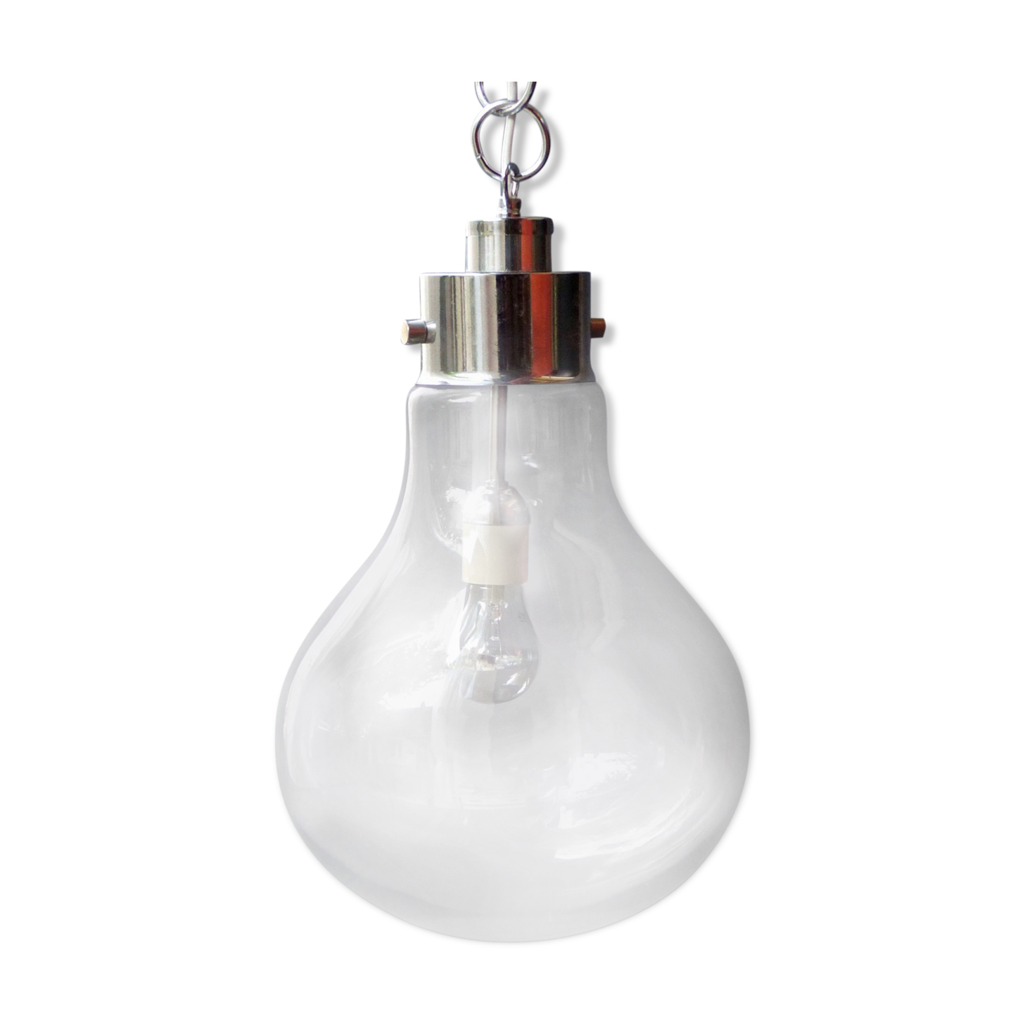 Vintage hanging shaped smoked glass bulb