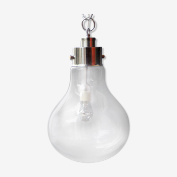 Vintage hanging shaped smoked glass bulb