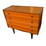 Vintage Danish teak chest of drawers from the 1960s
