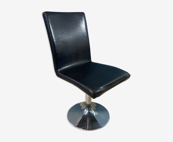 Chrome tulip and skai foot design chair | Selency