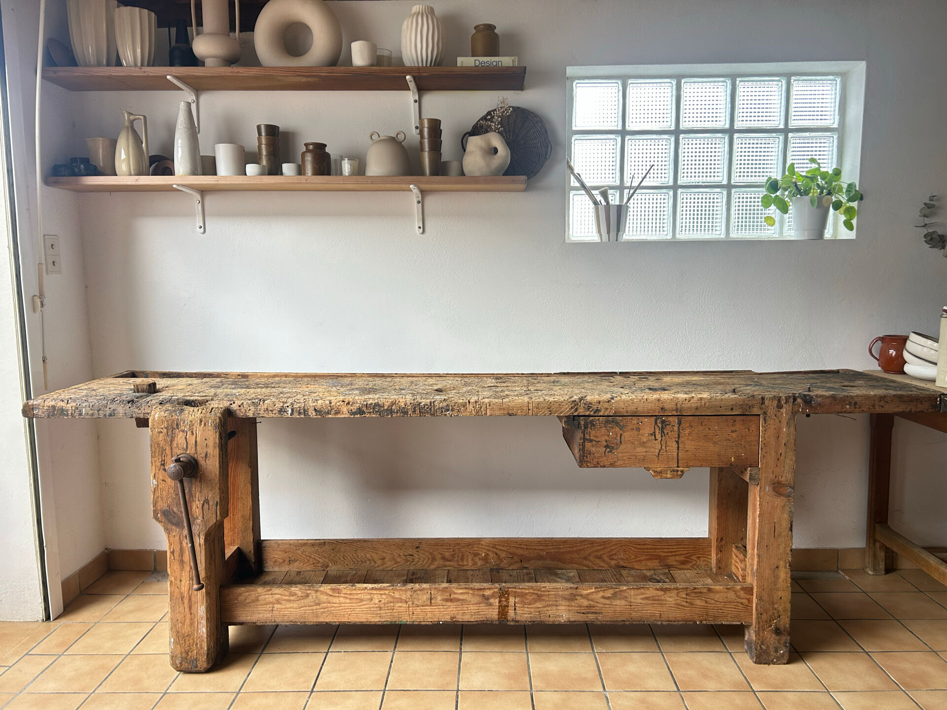 Old carpenter's workbench