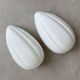 Wonderful pair of Mid Century white glass wall lamps from Italy