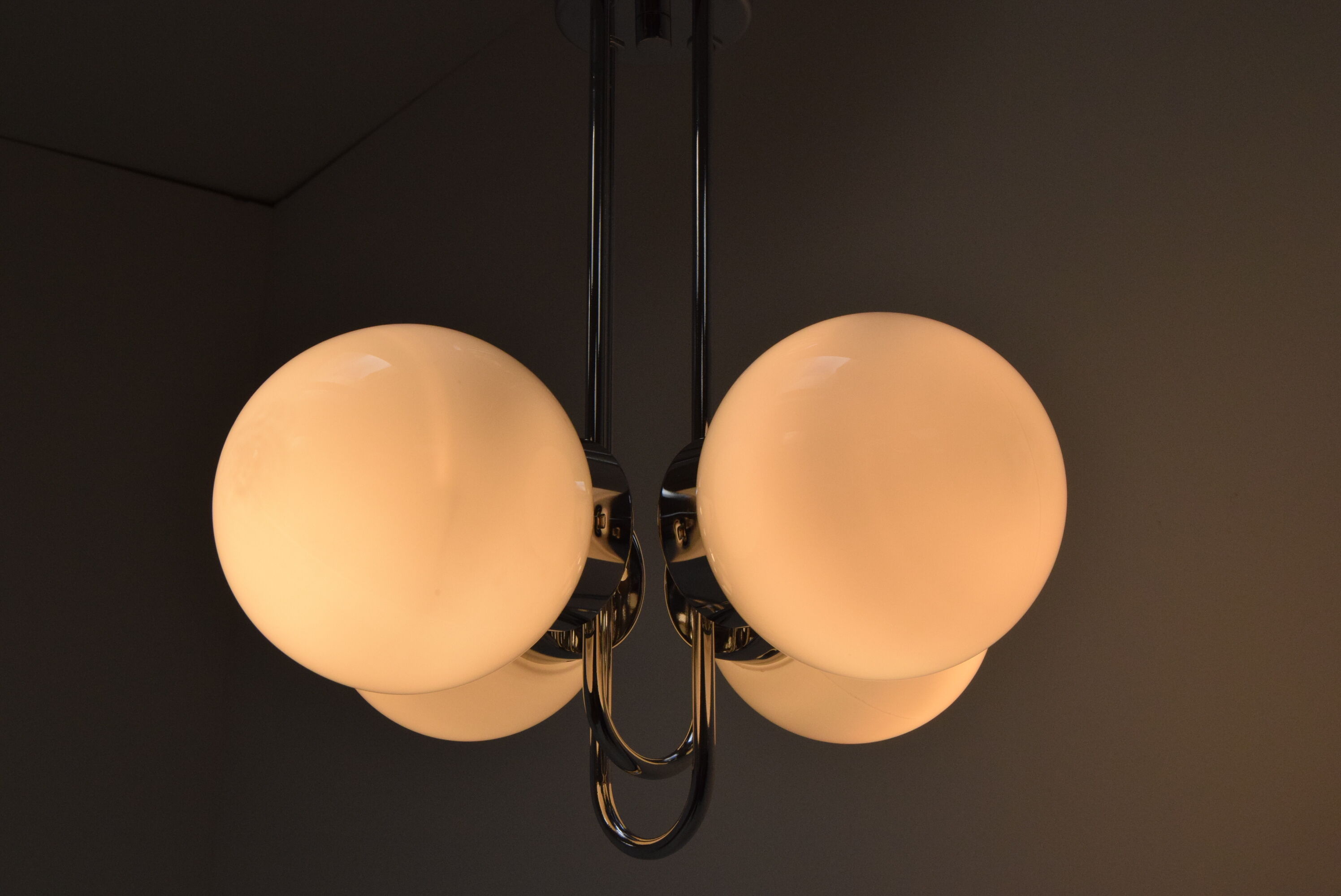 Mid-century designed chandelier by jílové u děčína,czechoslovakia,1970's.