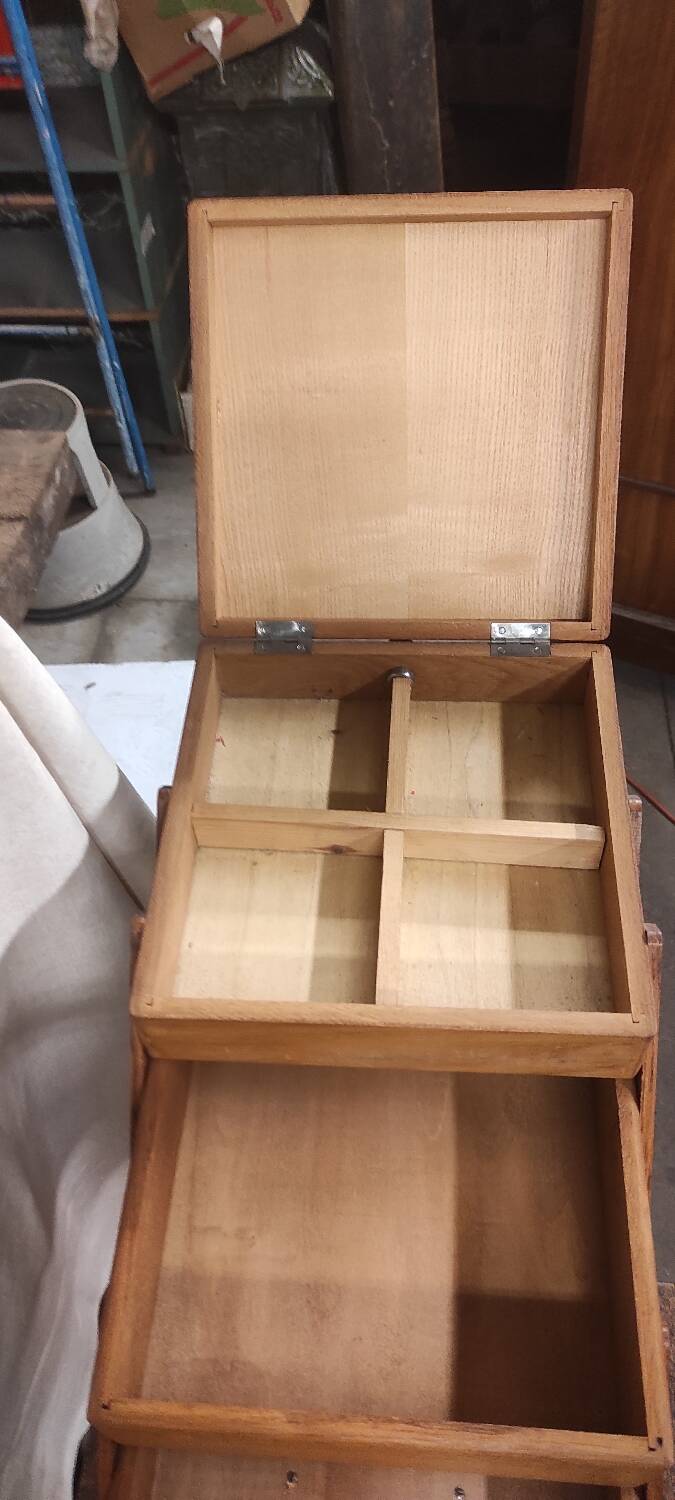 Vintage Worker Vintage Sewing Box on Feet