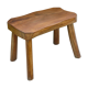 Free-form brutalist massive walnut side table