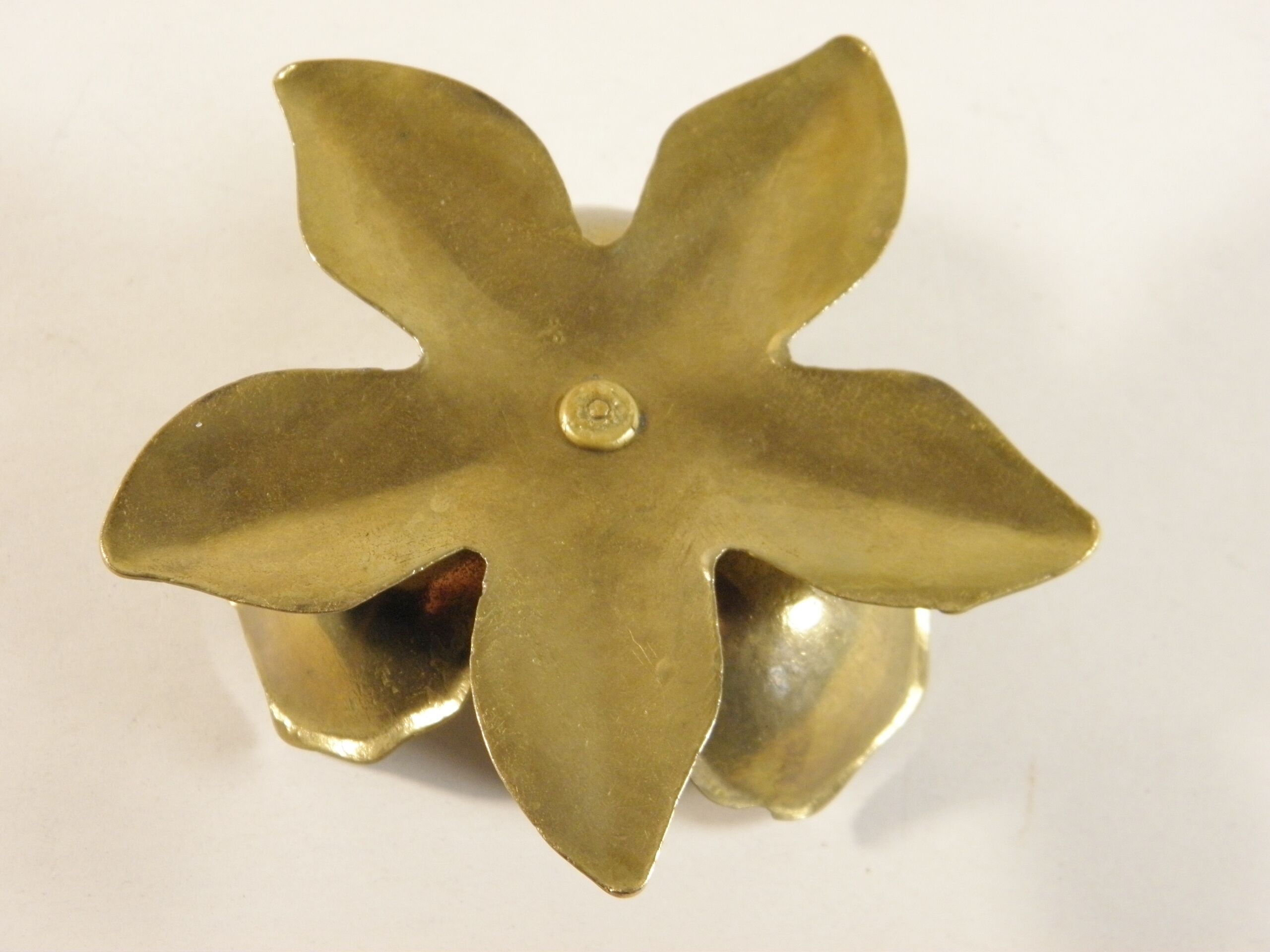 Brass flower candlestick