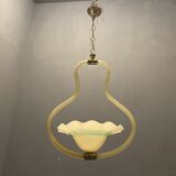 Yellow Italian Murano Glass Pendant Light