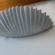 Pair of vintage shell wall lights, matte white, France 1970