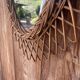 Vintage oval rattan mirror 57x40