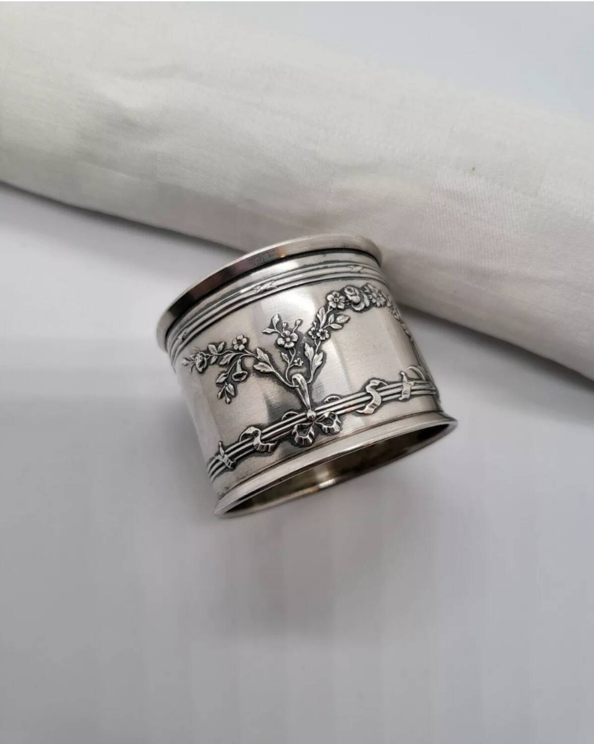 Antique Silver Napkin Ring Hallmarked Minerva Goldsmith Louis Coignet