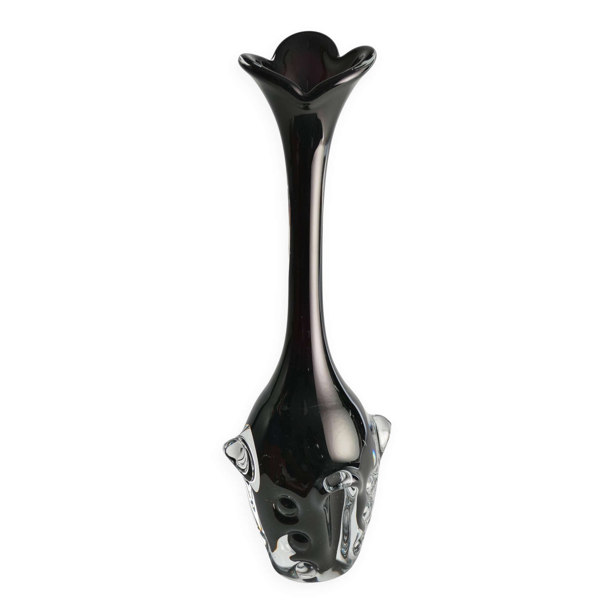 Scandinavian Modern Art Glass Vase by Börne Augustsson for Åseda