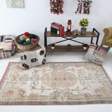 3x6 Shades Of Beige Turkish Rug, 204x106Cm