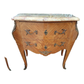 Commode Louis XV 2 tiroirs et marbre