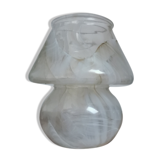 Vase champignon verre marbré