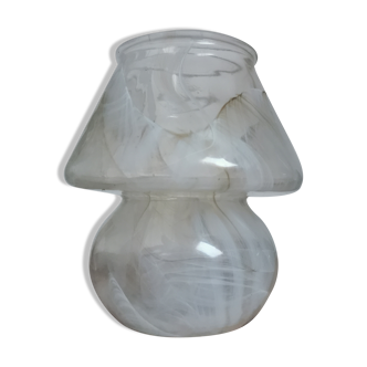 Vase mushroom marbled glass