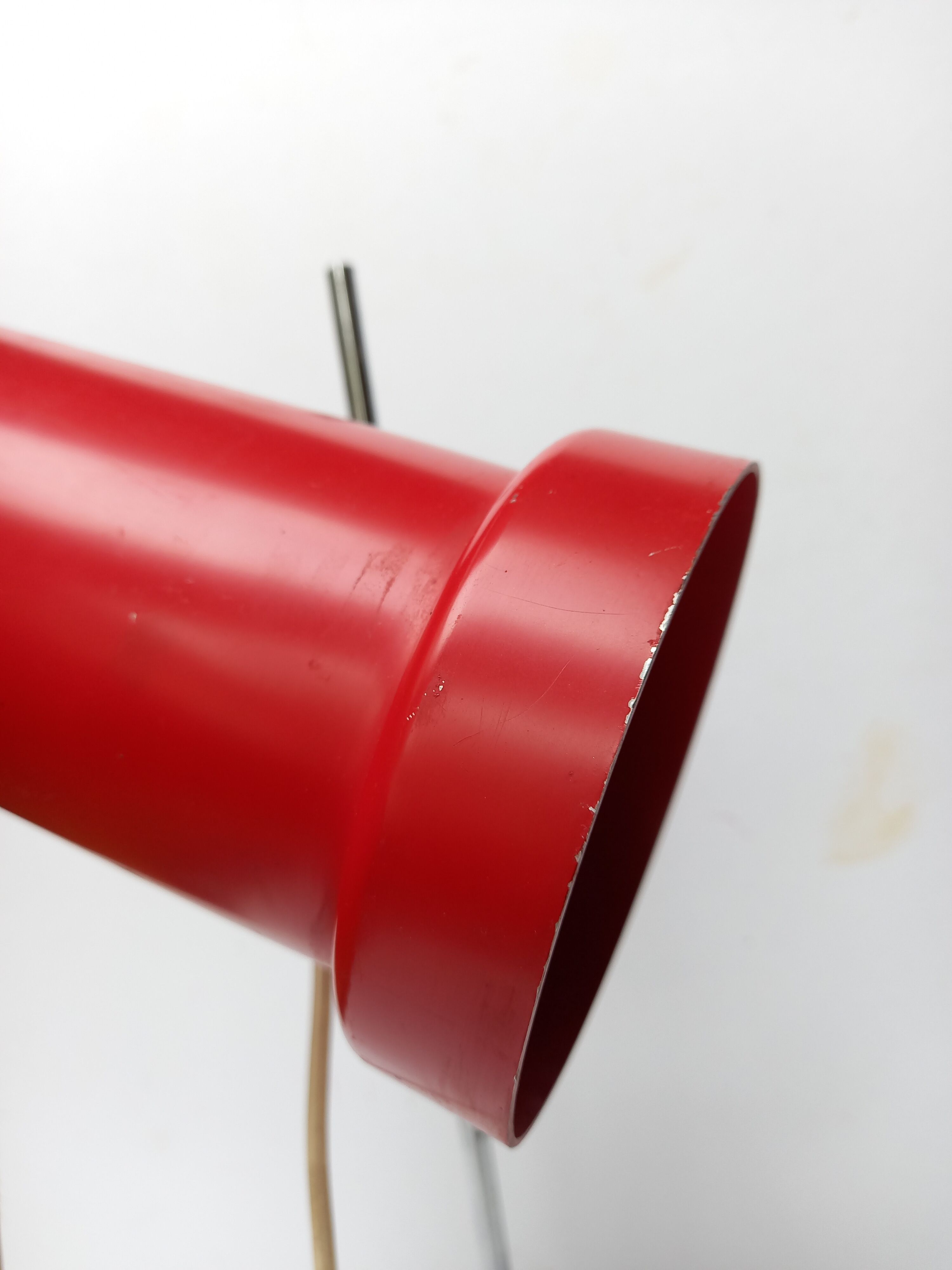 Vintage adjustable desk lamp red