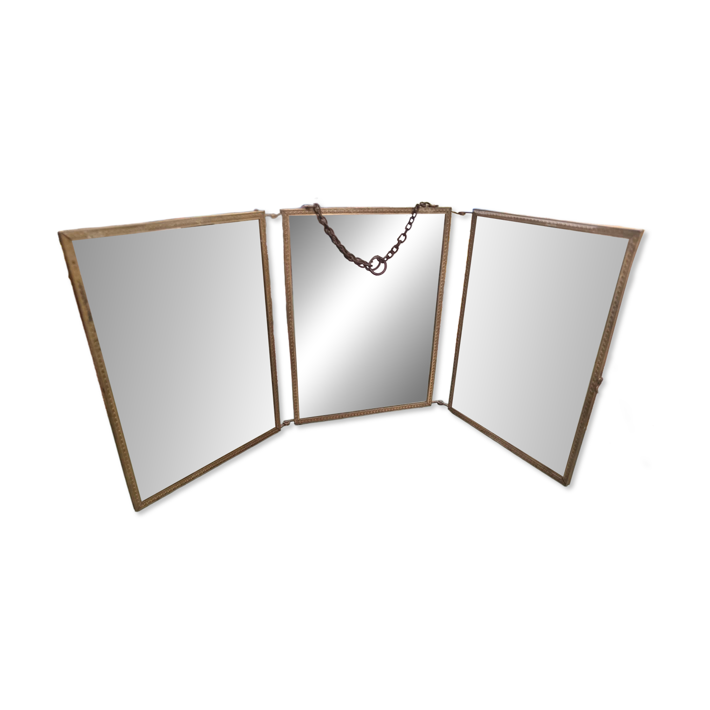 Triptych barber mirror