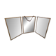 Triptych barber mirror
