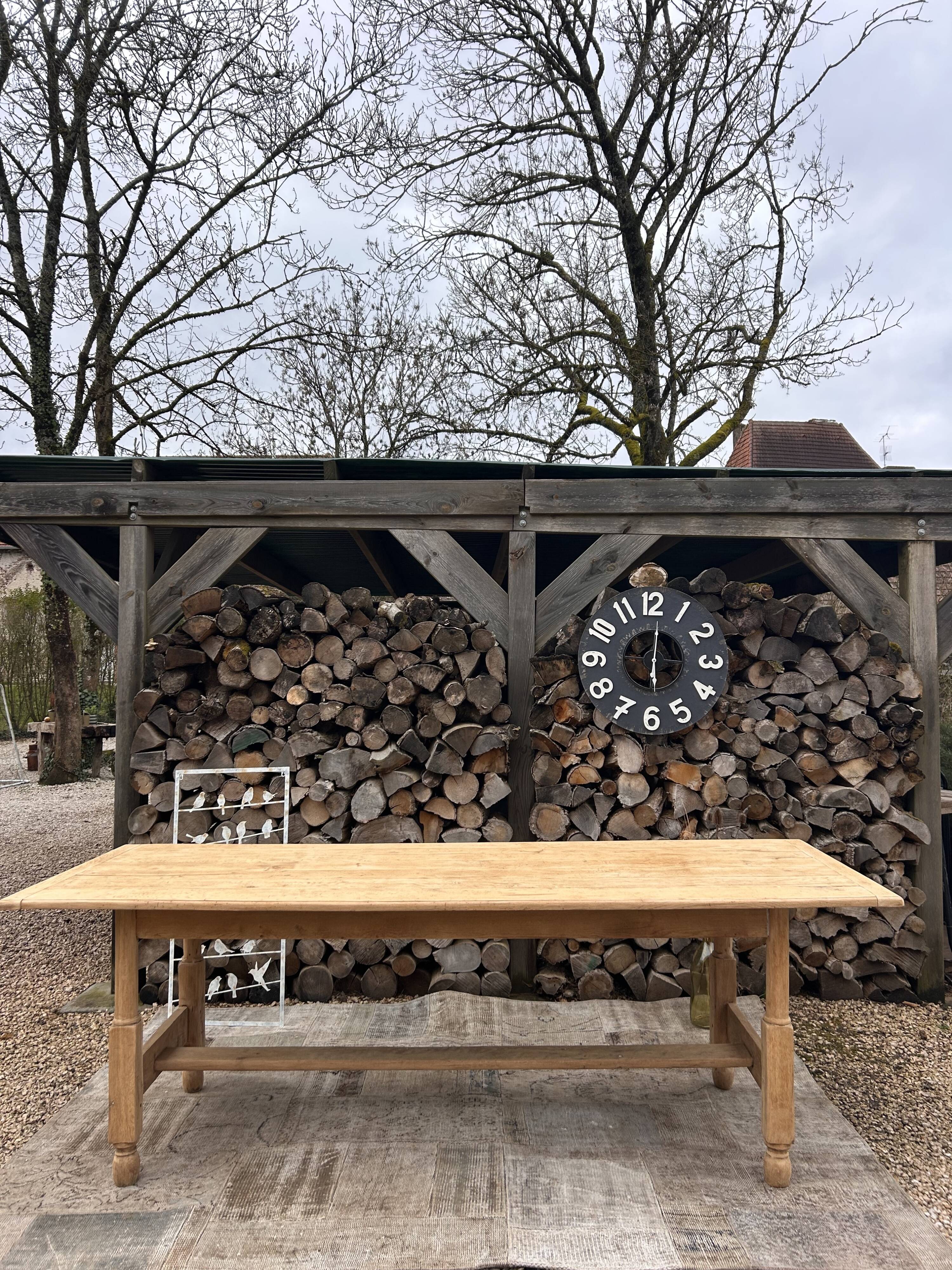 Solid oak farmhouse table 233cm