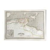 Geographic map 19th numbered Clean Africa
