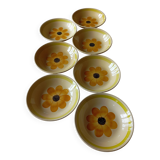 7 Gien "Sun" soup plates