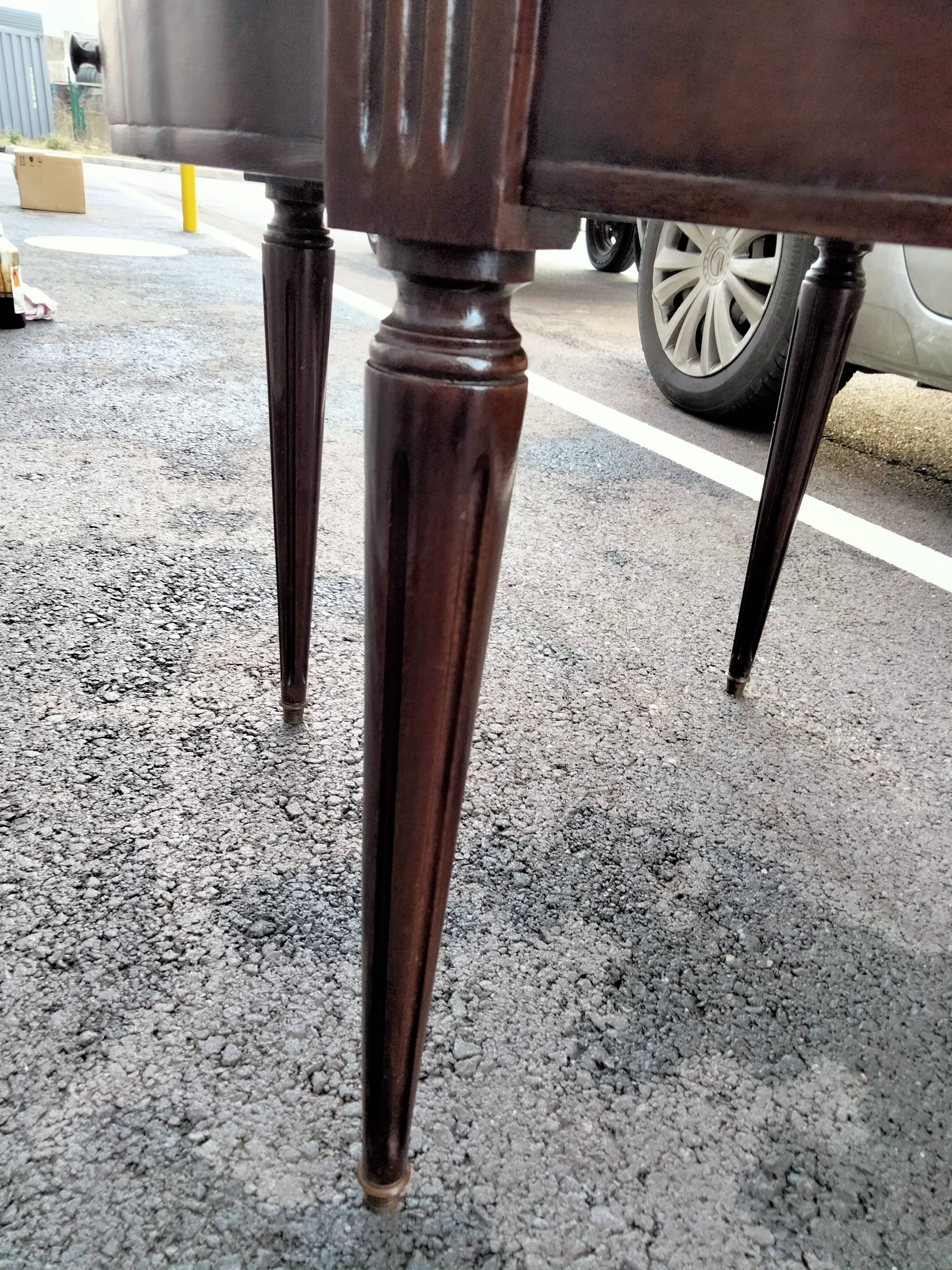 Coffee table hot water bottle marble top louis xvi old style