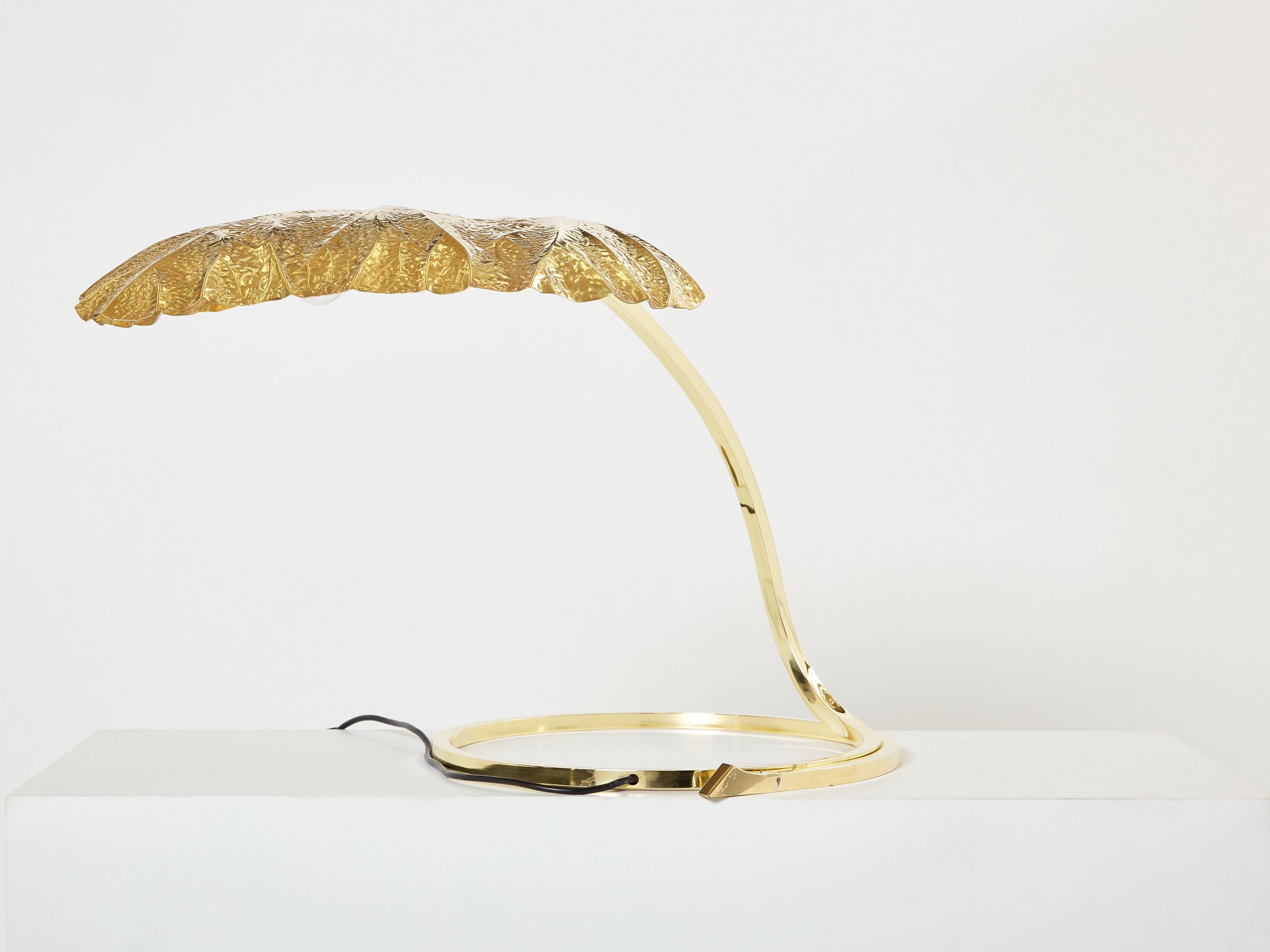 Rhubarb lamp in brass by Tommaso Barbi 1970