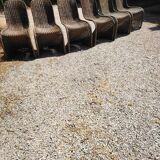 6 vintage rattan chairs dlg Verner PANTON