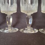 9 old crystal glasses cut Baccarat / Val St Lambert model Jeux d'Orgues