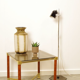 Brass coffee table with glass top
